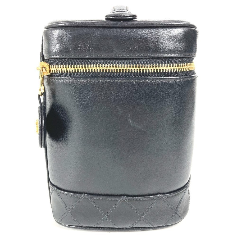 CHANEL Black Leather Logo Pouch - Picture 4 of 16
